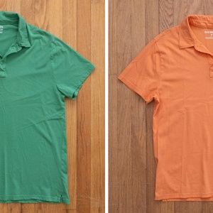 Two (2) Old Navy Men's Cotton Polo Shirts Large